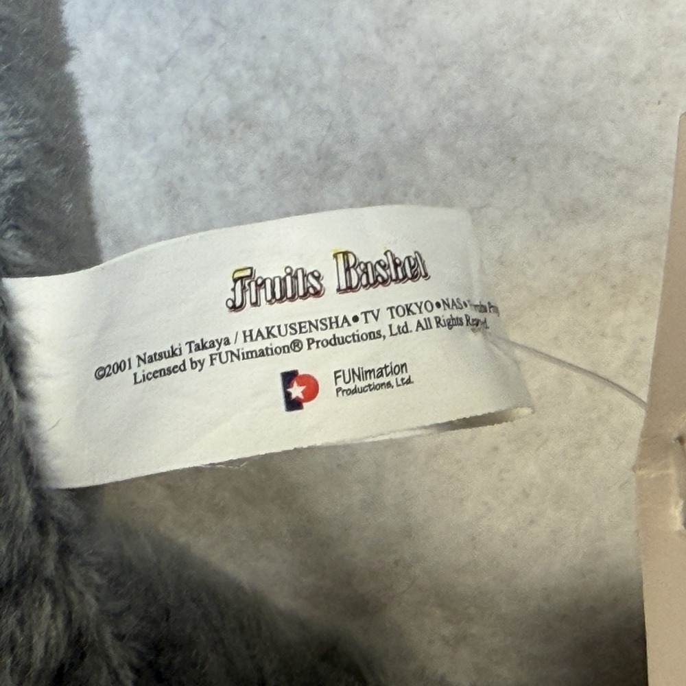 Fruits Basket Shigure Sohma Plush 2001 Funimation Gray Rare NWT - Picture 6 of 11